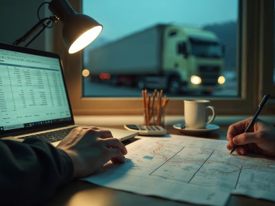 Calcul de diurna la biroul de salarizare al unei firme de transport, cu ordin de deplasare si calculator